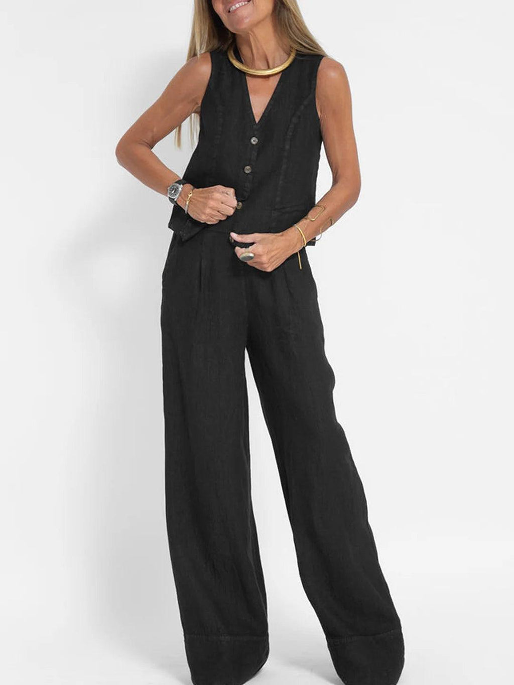 Completo Leisure in Cotone: Gilet e Pantaloni