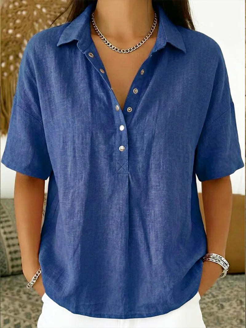 Camisa casual con cuello abotonado