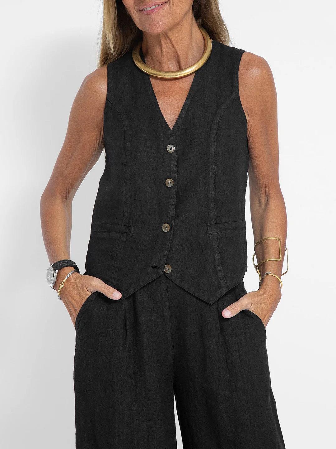 Completo Leisure in Cotone: Gilet e Pantaloni