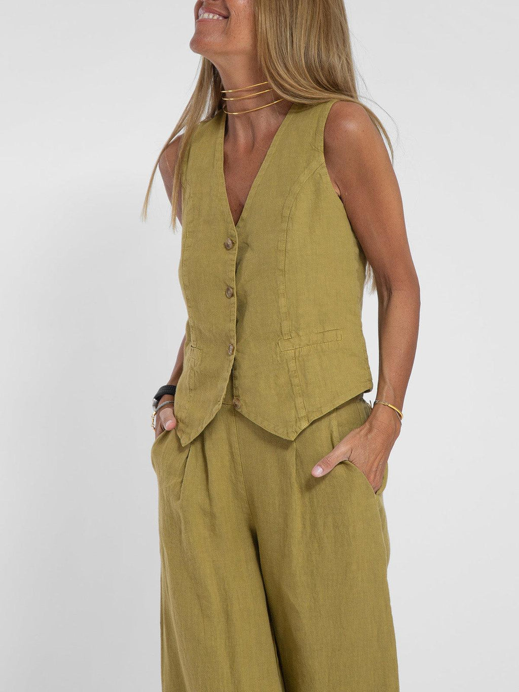 Completo Leisure in Cotone: Gilet e Pantaloni