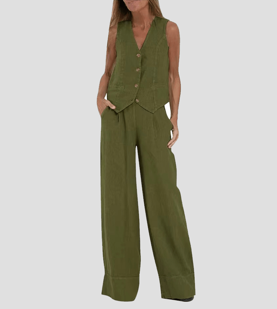 Completo Leisure in Cotone: Gilet e Pantaloni