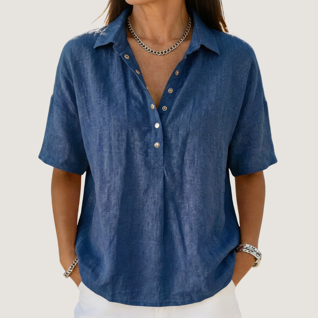 Camisa casual con cuello abotonado
