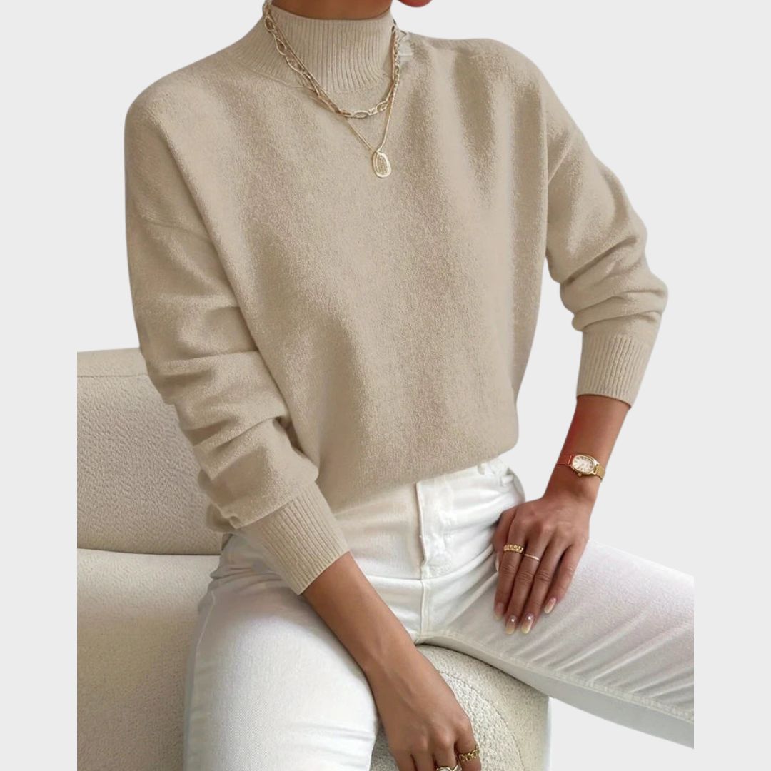 Suéter Elegante de Cuello Alto