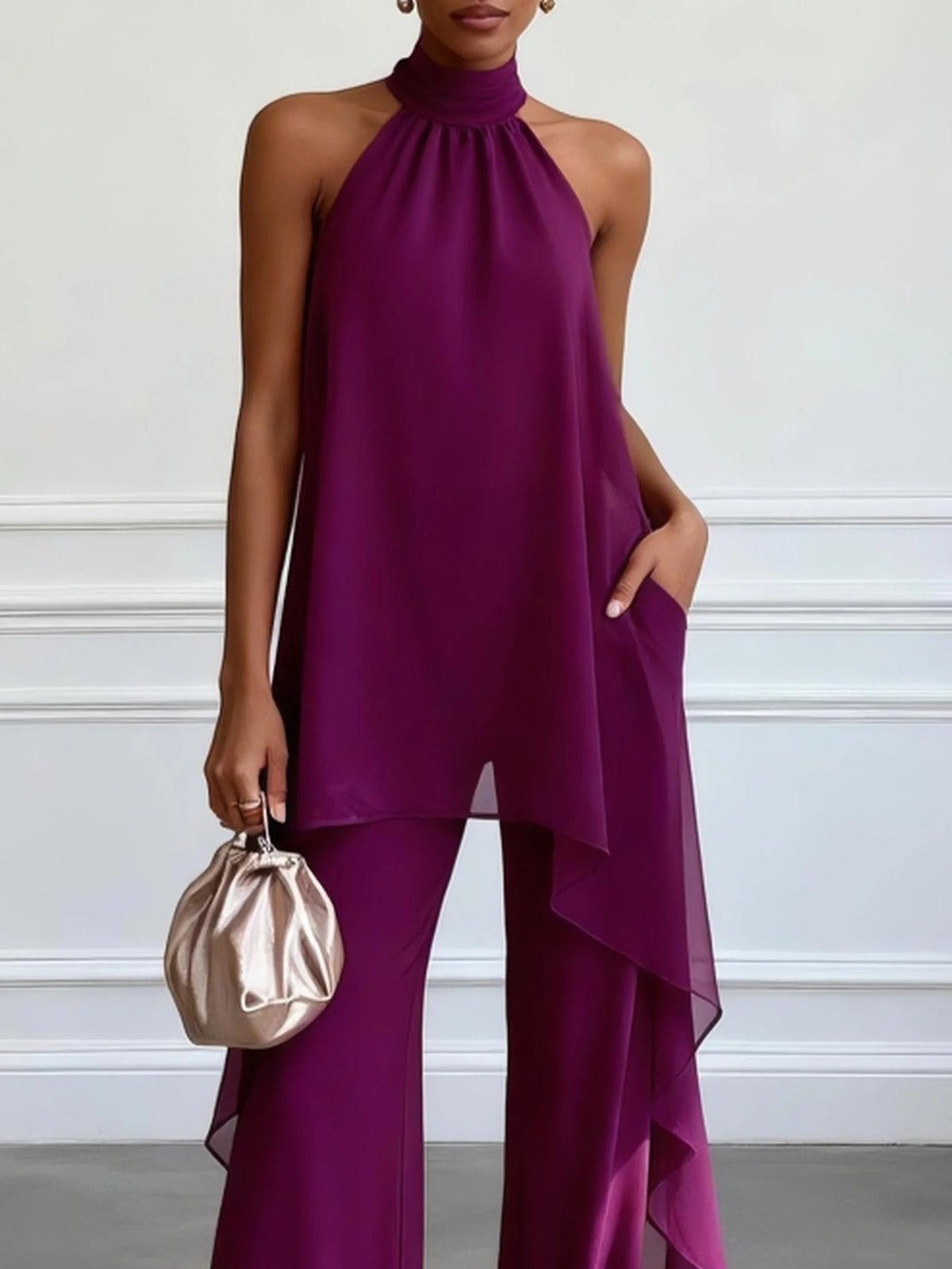 Conjunto  Morado de Dos Piezas