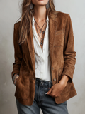 Chaqueta Vintage de Ante Marrón