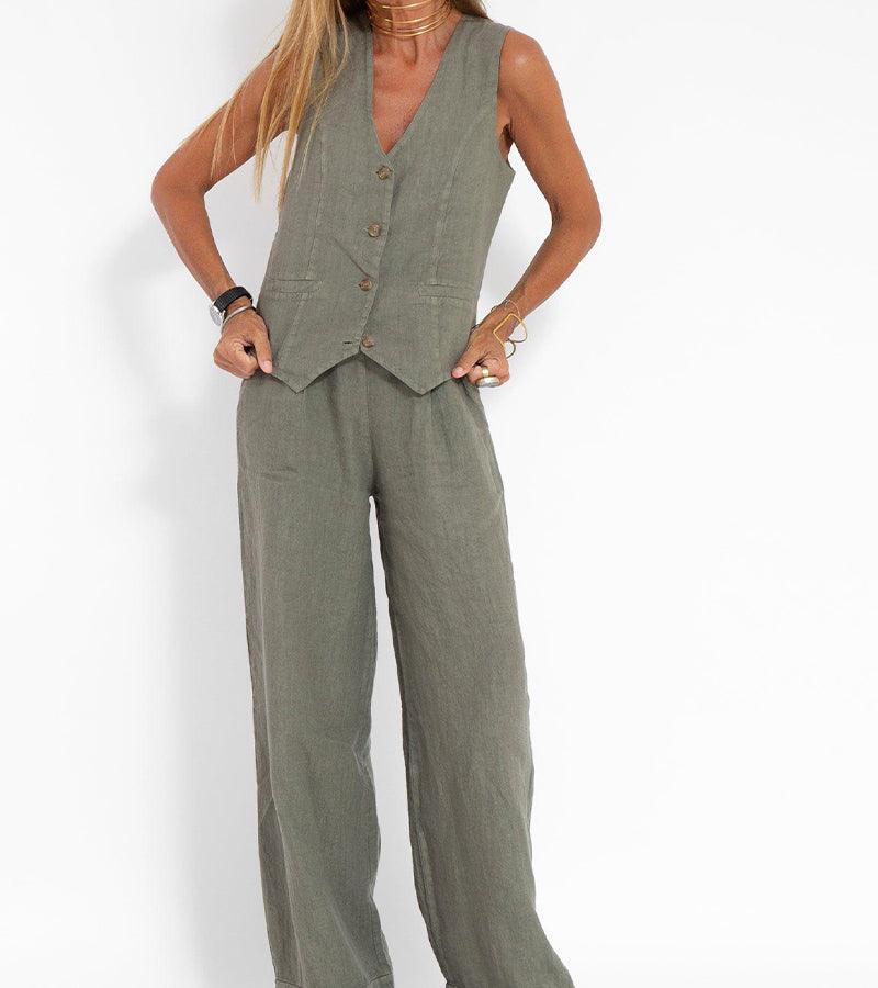 Completo Leisure in Cotone: Gilet e Pantaloni