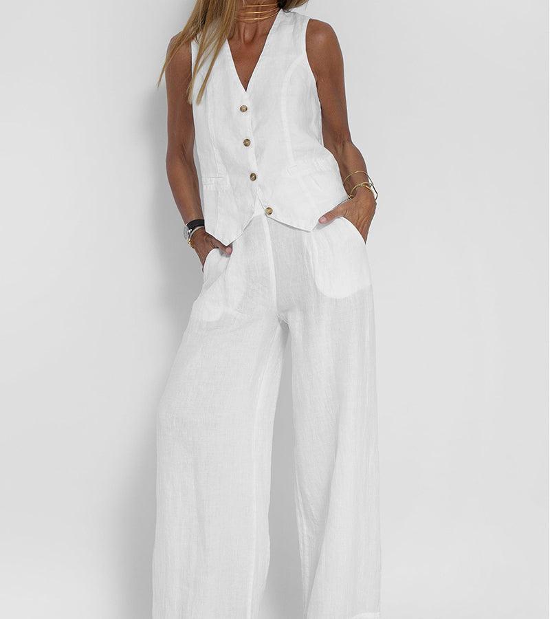 Completo Leisure in Cotone: Gilet e Pantaloni