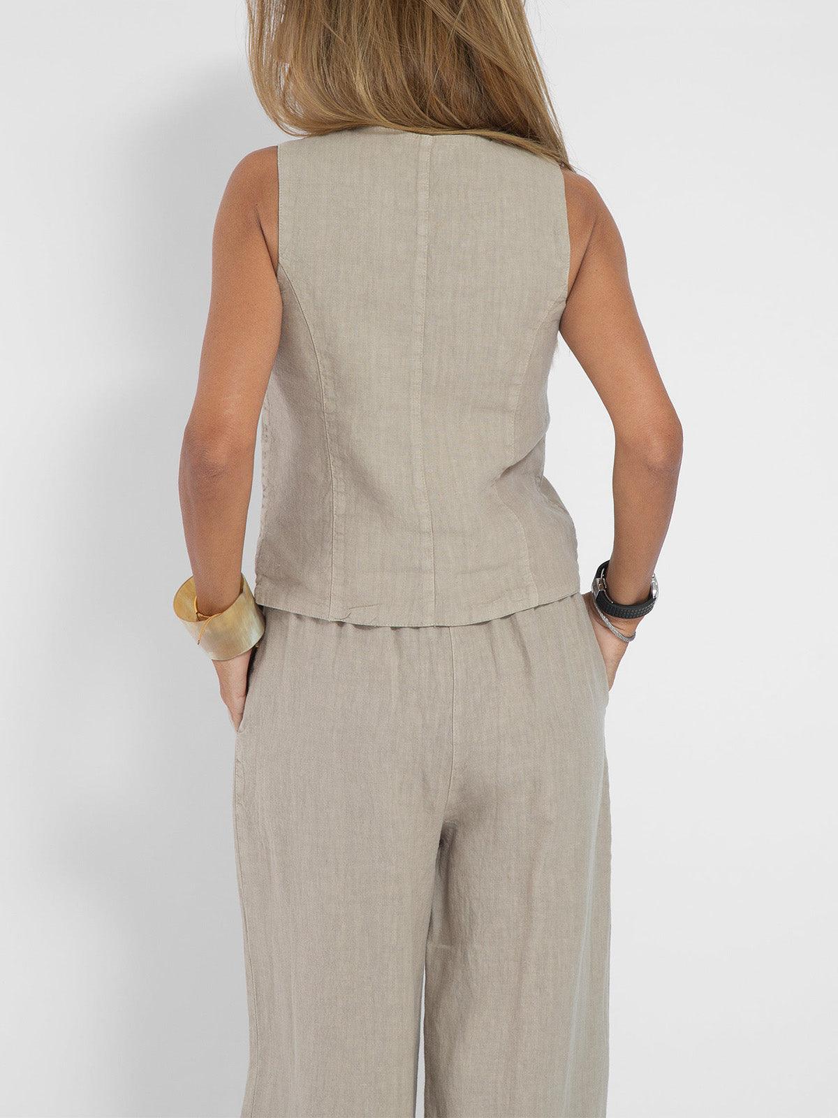 Completo Leisure in Cotone: Gilet e Pantaloni