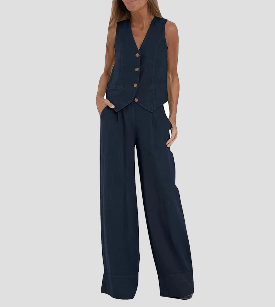 Completo Leisure in Cotone: Gilet e Pantaloni