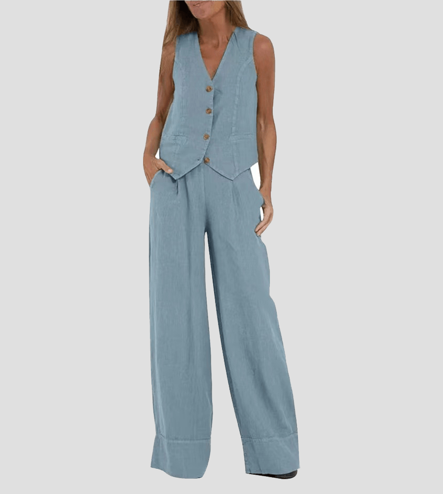 Completo Leisure in Cotone: Gilet e Pantaloni