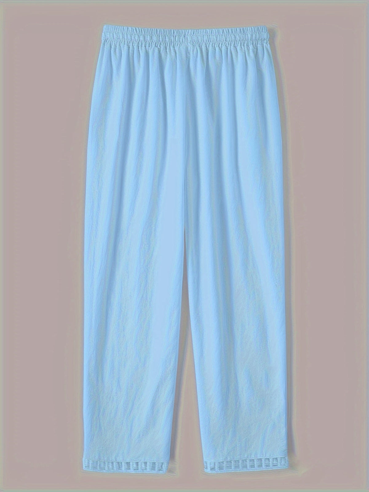 Pantalones cropped relajados con detalles en contraste