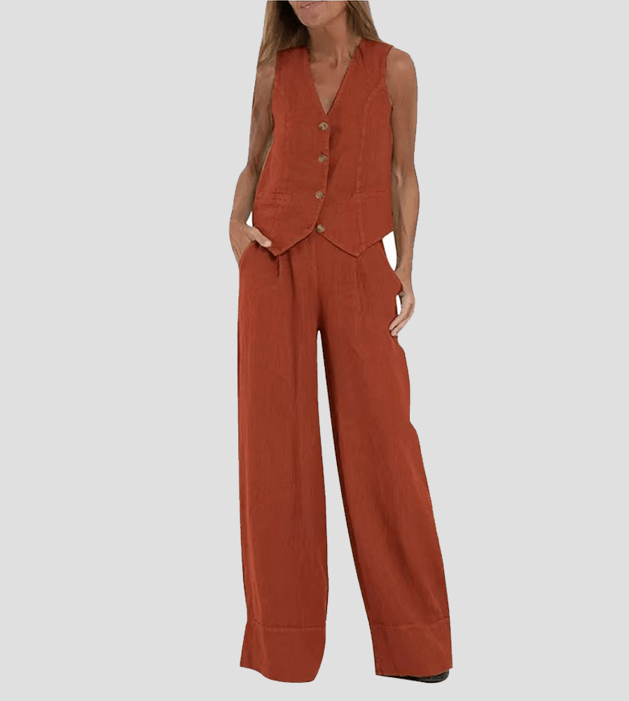 Completo Leisure in Cotone: Gilet e Pantaloni